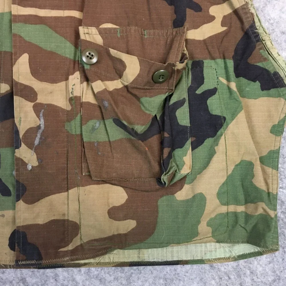 Hunting Vest L Vtg Mens Military Tactical Multipocket Green Camo ERDL Woodland